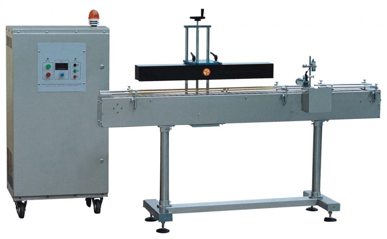 LARGE power electromagnetic induction sealing machinery VKPAK-elektromagnetinė-indukcija-aliuminis-folija-sandarinimas-mach