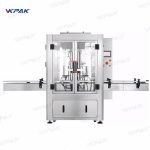 Kokosų aliejaus automatiniai stikliniai indeliai 2 galvučių pneumatinė pildymo linija