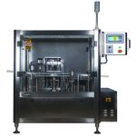 Automatinė iš anksto sterilizuoto injektoriaus švirkšto užpildymo užkimšimo sandarinimo mašina