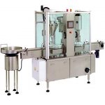 Automatinė „Rotary Pharma“ medicininių miltelių butelių užpildymo dangteliu mašina