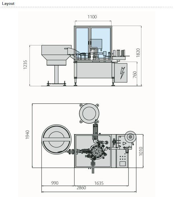 high speed syringe filling closer pharmaceutical equipment užpildymo uždarymo mašinos išdėstymas.jpg