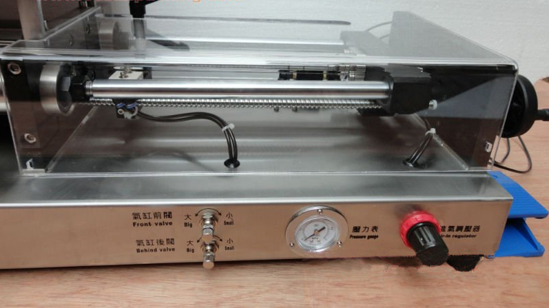 pneumatic part from cream filling machine artimas vaizdas dvipusiam bunkeriui mašinos jam.jpg